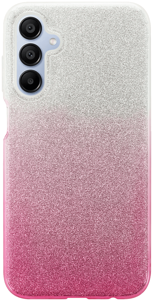 Samsung Galaxy A15 (SM-A155F) szilikon tok csillogó hátlap rózsaszín/ezüst