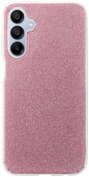 Samsung Galaxy A15 5G (SM-A156B) szilikon tok csillogó hátlap rózsaszín