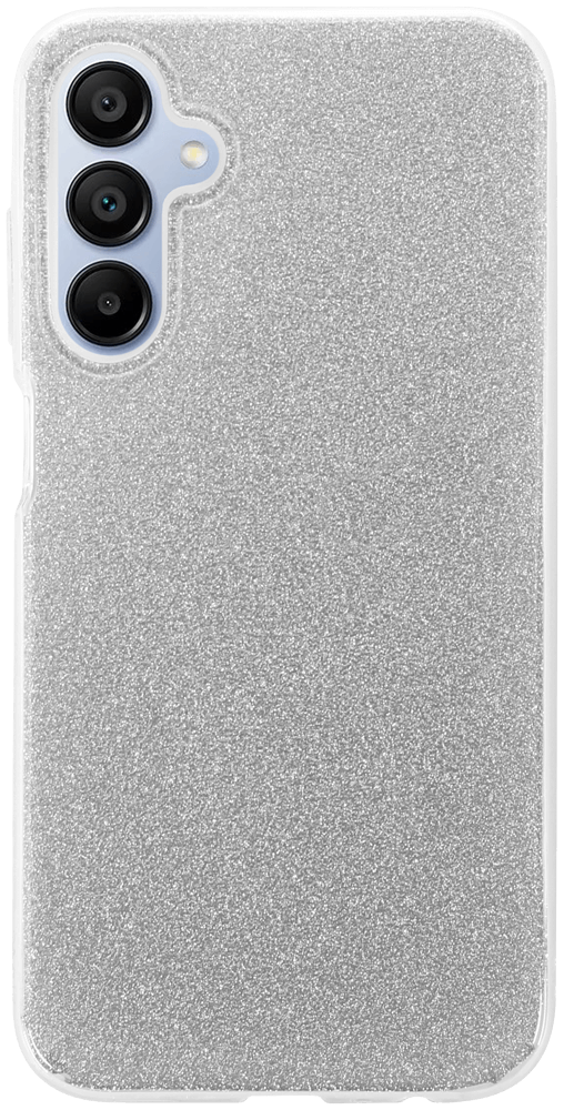 Samsung Galaxy A15 5G (SM-A156B) szilikon tok csillogó hátlap ezüst