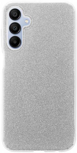 Samsung Galaxy A15 (SM-A155F) szilikon tok csillogó hátlap ezüst