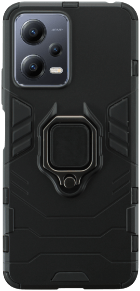 Xiaomi Redmi Note 12 5G ütésálló tok légpárnás sarkas, hibrid Ring Armor fekete