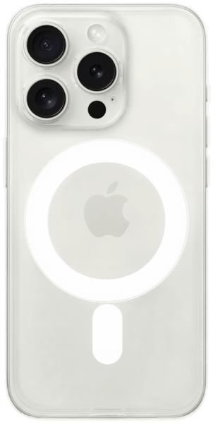 Apple iPhone 15 Pro szilikon tok gyári MagSafe kameravédővel átlátszó