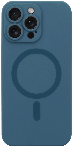 Apple iPhone 15 Pro Max szilikon tok gyári MagSafe kameravédővel sötétkék