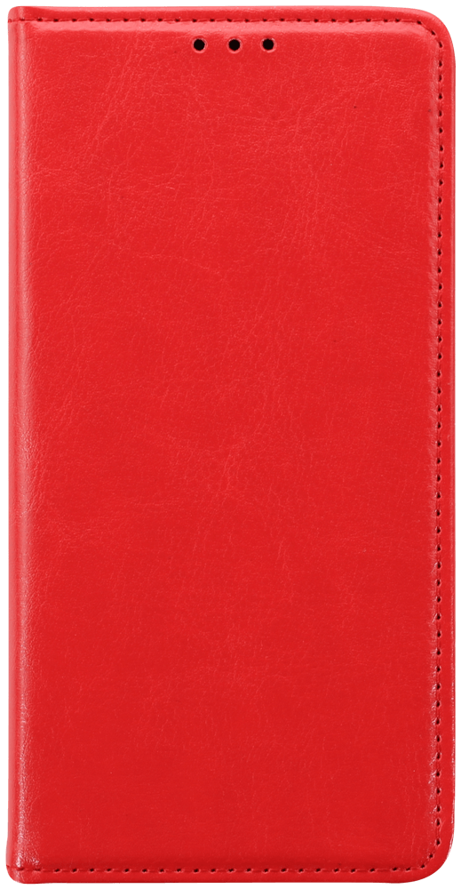 Samsung Galaxy S24 (SM-S921B) oldalra nyíló flipes bőrtok valódi bőr piros