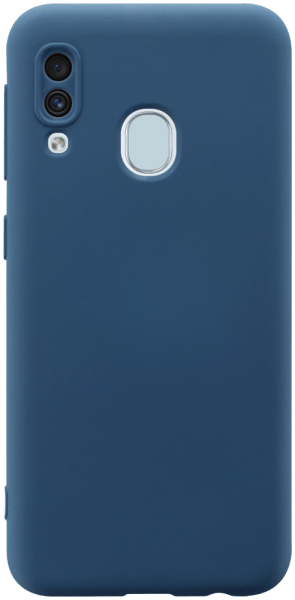 Samsung Galaxy A20e (SM-A202F) szilikon tok kameravédővel matt sötétkék