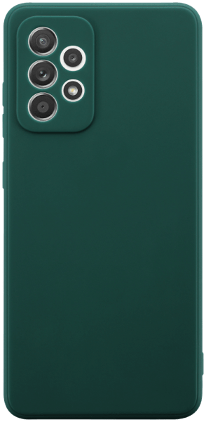 Samsung Galaxy A52 5G (SM-A526F) szilikon tok kameravédővel matt sötétzöld