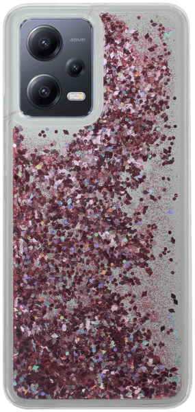 Xiaomi Redmi Note 12 5G szilikon tok gyári Liquid Sparkle rózsaszín