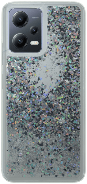 Xiaomi Redmi Note 12 5G szilikon tok gyári Liquid Sparkle ezüst