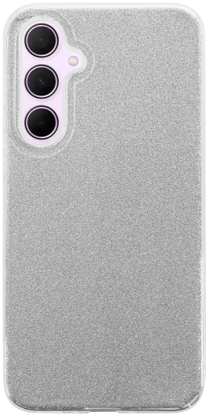 Samsung Galaxy A35 5G (SM-A356B) szilikon tok csillogó hátlap ezüst