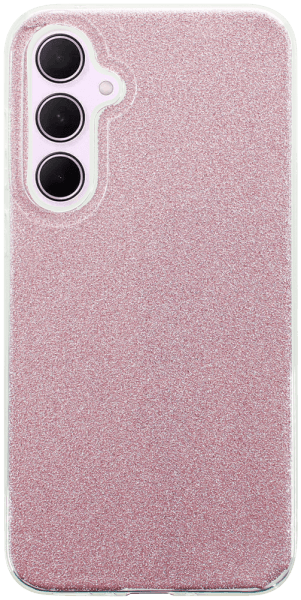Samsung Galaxy A35 5G (SM-A356B) szilikon tok csillogó hátlap rózsaszín