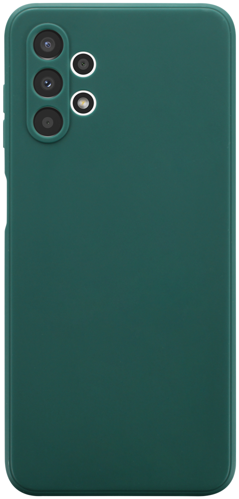 Samsung Galaxy A13 4G (SM-A135F) szilikon tok kameravédővel matt sötétzöld