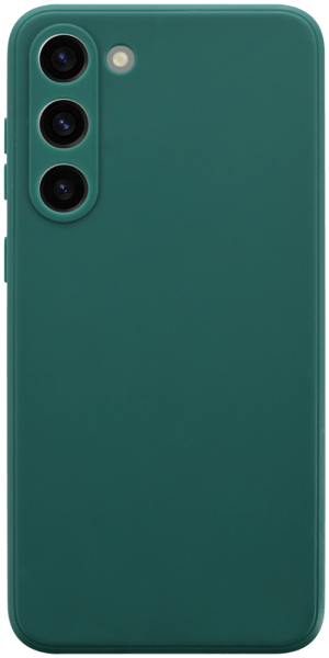 Samsung Galaxy S23 Plus (SM-S916B) szilikon tok kameravédővel matt sötétzöld