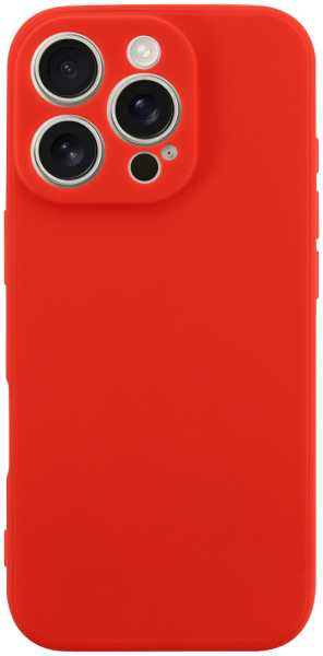 Apple iPhone 16 Pro szilikon tok kameravédővel matt piros