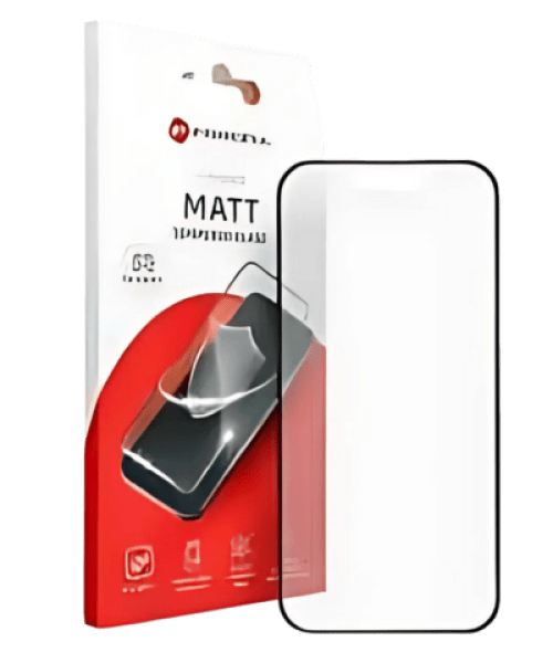 Forcell Matt Üveg – Prémium Védelem iPhone 15 Pro Fekete kerettel