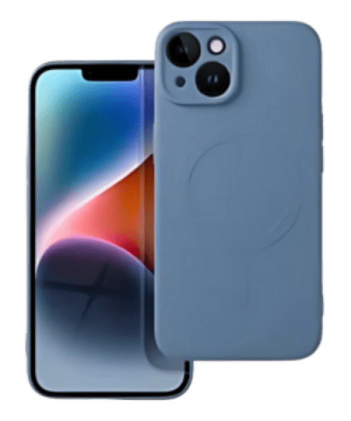 SILICONE MAG COVER tok – Kompatibilis MagSafe technológiával az iPhone 14 számára | Kék színben