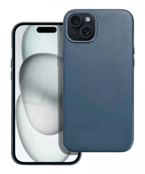 BŐR MAG COVER tok – Prémium védelem iPhone 15 Plus készülékhez, indigókék színben