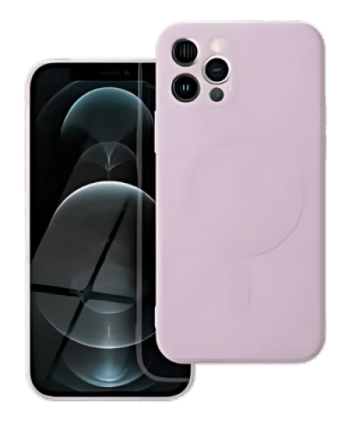 SILICONE MAG COVER tok – MagSafe Kompatibilis iPhone 12 Pro-hoz, rózsaszín