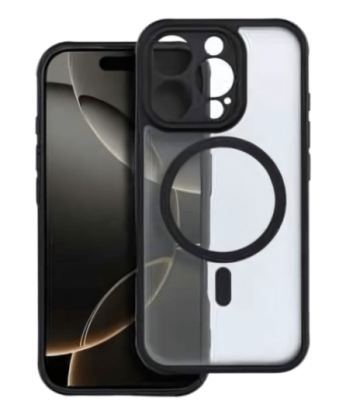 FULL MATTE MAG COVER tok – MagSafe kompatibilis védelem iPhone 16 Pro készülékhez fekete színben