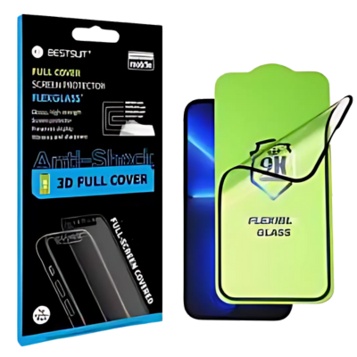 Bestsuit 5D Rugalmas Hibrid Üveg – Prémium kijelzővédelem Apple iPhone 15 Pro készülékhez fekete kerettel