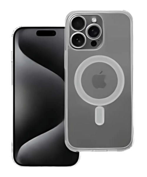 CLEAR MAG COVER tok kameravédelemmel – MagSafe kompatibilis  iPhone 15 Pro Max készülékhez Átlátszó színben