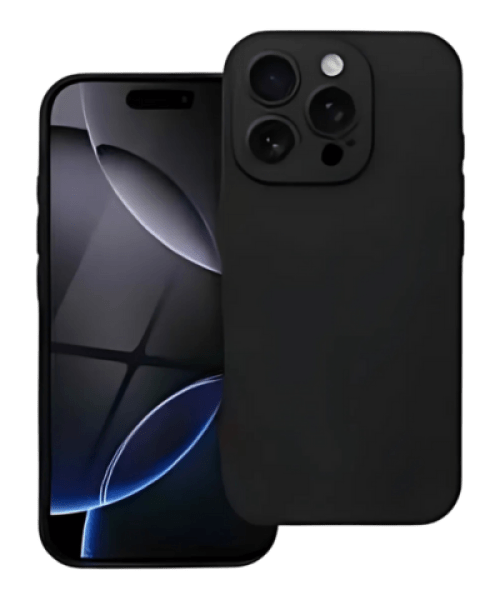 Apple iPhone 16 Pro szilikon tok kameravédővel matt fekete