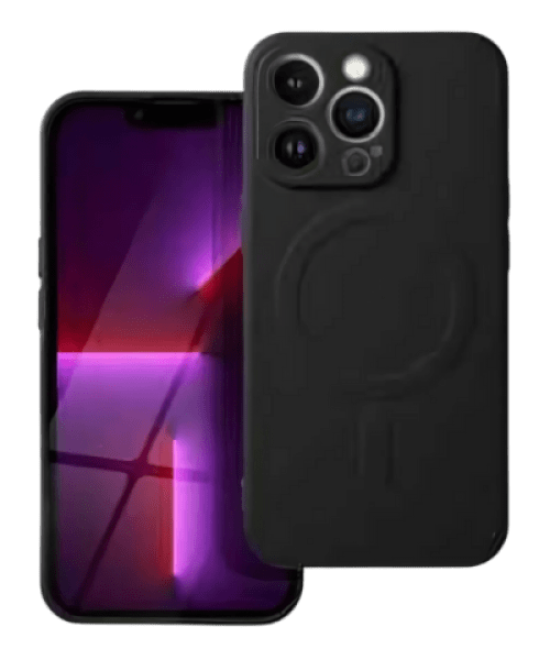 SILICONE MAG COVER Tok – MagSafe Kompatibilis iPhone 13 Pro-hoz, Fekete Színű