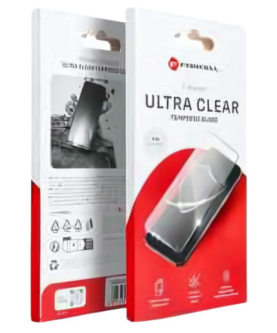 Forcell Ultra átlátszó üvegfólia - Iphone 13-hoz fekete kerettel