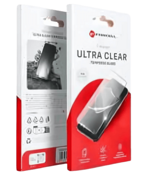 Forcell Ultra átlátszó üvegfólia – iPhone 13 Pro / 14 készülékhez fekete kerettel!