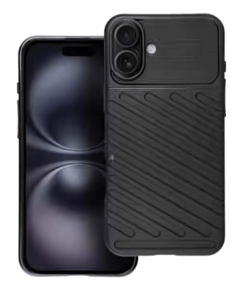 THUNDER tok iPhone 16 Plus készülékhez – Fekete, páncélozott védelem!