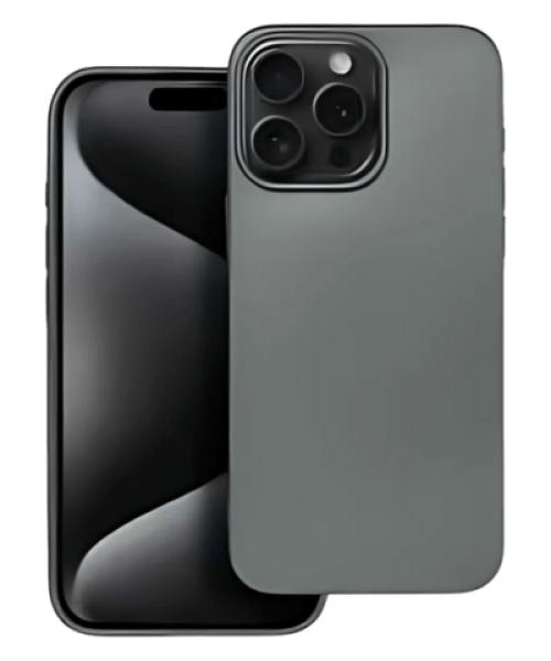 METALLIC Tok – Prémium Védelem iPhone 15 Pro Max-hoz Szürke Színben