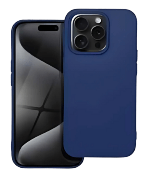 Apple iPhone 15 Pro szilikon tok matt sötétkék