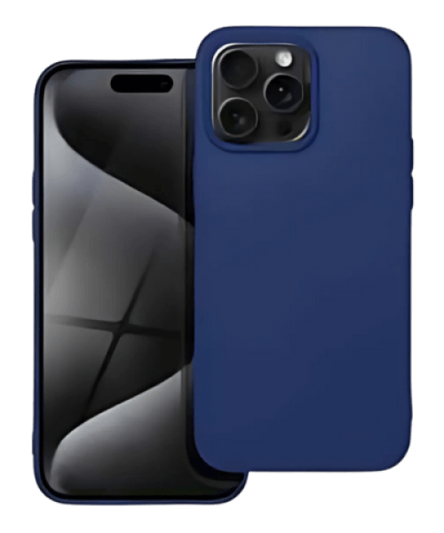 Apple iPhone 15 Pro Max szilikon tok matt sötétkék