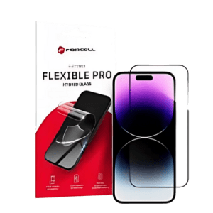 Forcell Flexible Nano Üveg 5D – iPhone 13/13 Pro/14 (Fekete kerettel)