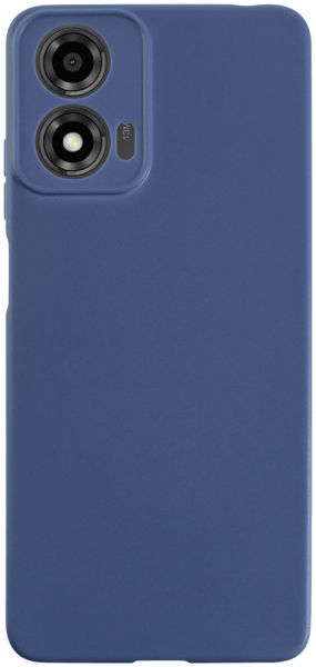 Motorola Moto E14 szilikon tok kameravédővel matt sötétkék