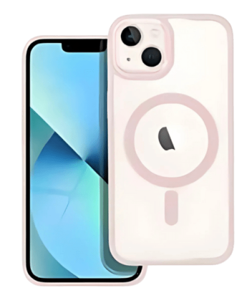 COLOR EDGE MAG COVER tok – MagSafe kompatibilis iPhone 13-hoz, rózsaszín