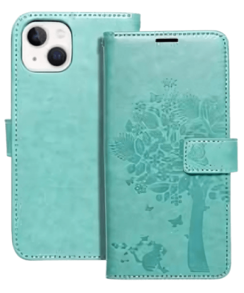 MEZZO Book Tok iPhone 13-hoz – Zöld Elegancia és Praktikum Egyben!