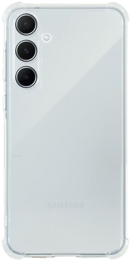 Samsung Galaxy A55 5G (SM-A556B) szilikon tok közepesen ütésálló légpárnás sarok kameravédővel átlátszó