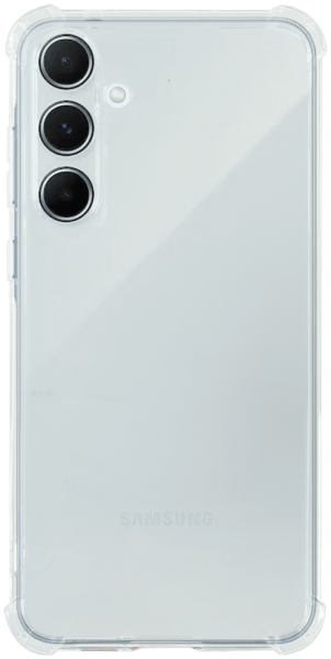 Samsung Galaxy A55 5G (SM-A556B) szilikon tok közepesen ütésálló légpárnás sarok kameravédővel átlátszó