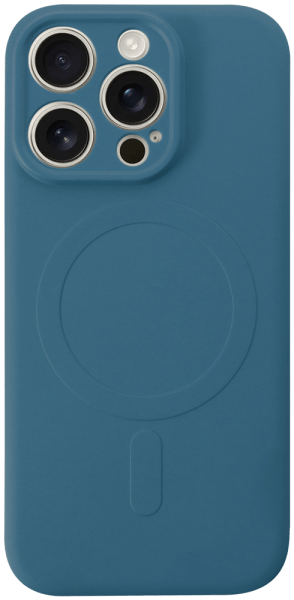 Apple iPhone 16 Pro szilikon tok gyári MagSafe kameravédővel sötétkék