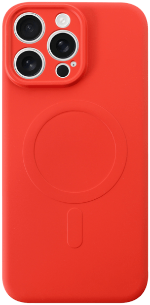 Apple iPhone 16 Pro Max szilikon tok gyári MagSafe kameravédővel piros