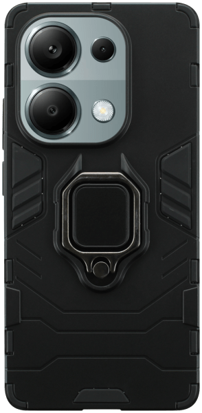 Xiaomi Redmi Note 13 Pro 4G ütésálló tok légpárnás sarkas, hibrid Ring Armor fekete