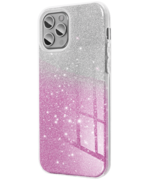 SHINING Tok iPhone 15 Plus-hoz – Elegancia és Védelem rózsaszín/ezüst színben