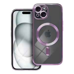 ELECTRO MAG COVER Tok – Kompatibilis a MagSafe® iPhone 15-höz, elegáns lila színben