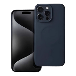 SILICONE MAG COVER Tok – iPhone 15 Pro Max-hoz, sötétkék színben