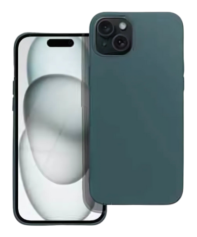 MATT Tok iPhone 15-höz – Stílusos Védelem Sötétzöld Színben