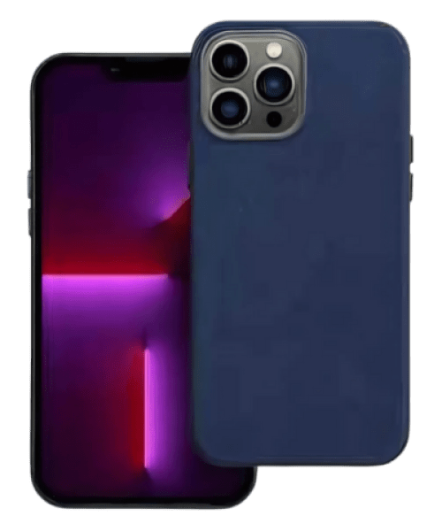 WOVEN MAG COVER tok – MagSafe kompatibilis iPhone 13 Pro Max-hoz, sötétkék színben