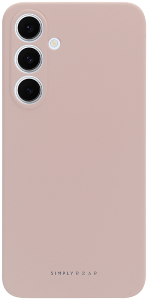 Samsung Galaxy S24 FE (SM-S721B/DS) szilikon tok gyári ROAR kameravédővel púderszínű