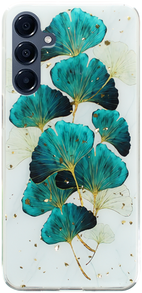 Samsung Galaxy A16 5G (SM-A166B/DS) kemény hátlap Gold Glam Leaves
