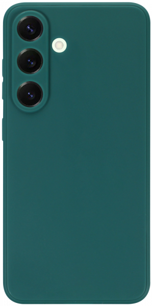 Samsung Galaxy S25 (SM-S931B) szilikon tok kameravédővel matt sötétzöld