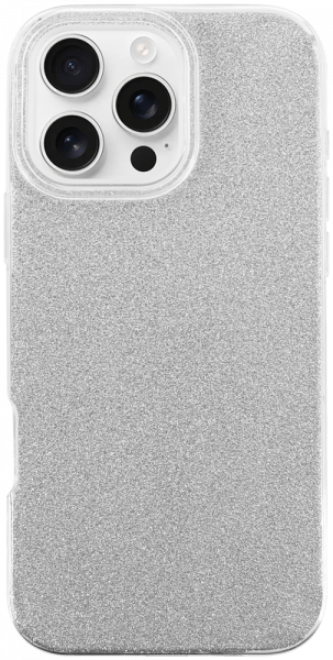 Apple iPhone 16 Pro Max szilikon tok csillogó hátlap ezüst